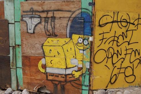 funny sponge bob. Sponge Bob in Tijuana, Mexico