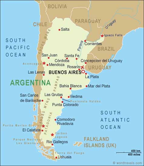 Argentina+map+south+